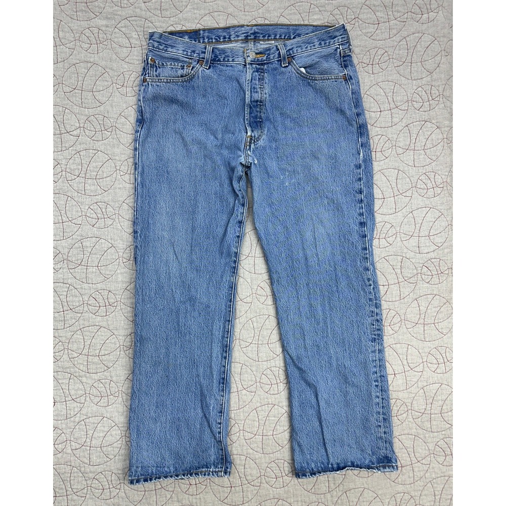 Y2K Levis 501 Original Fit‎ Blue Button Fly Jeans / Mens 36x29